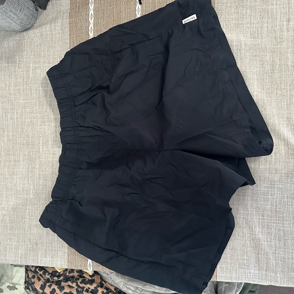 Offline by Aerie Black Athletic Shorts